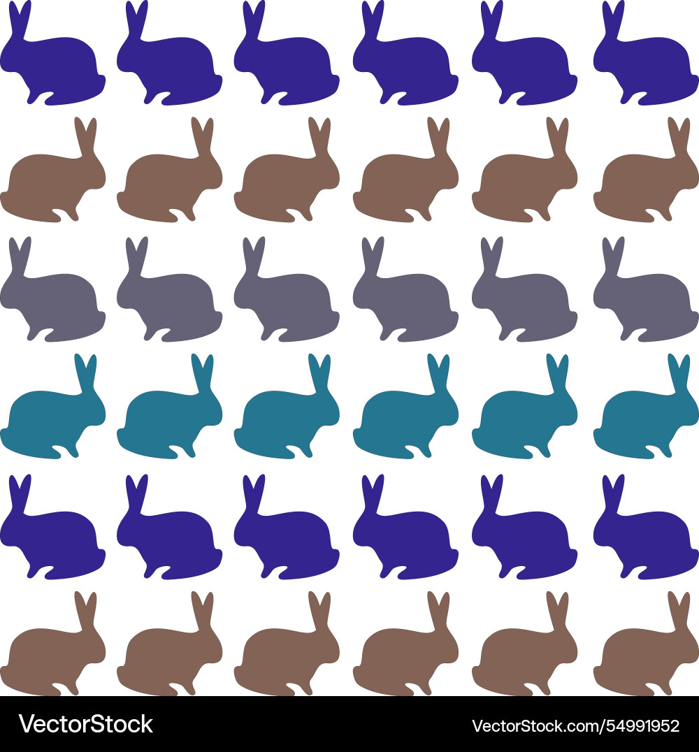 Spring bunnies design pattern texture Vector Image