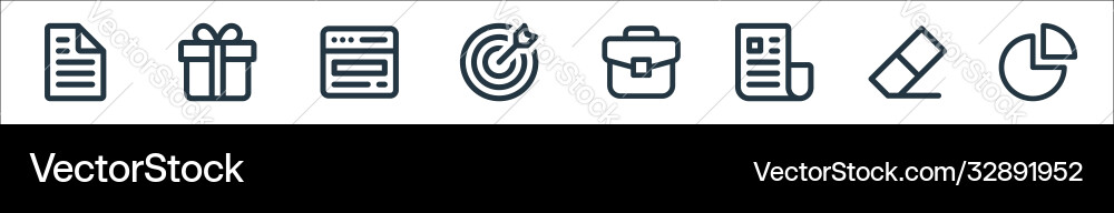 User interface line icons linear set quality User interface line icons linear set quality vector image