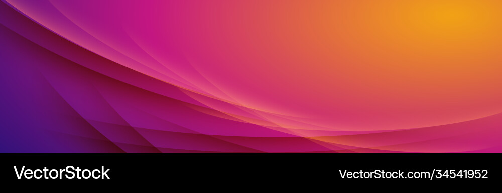 Volumetric lines on a red background - panoramic vector image