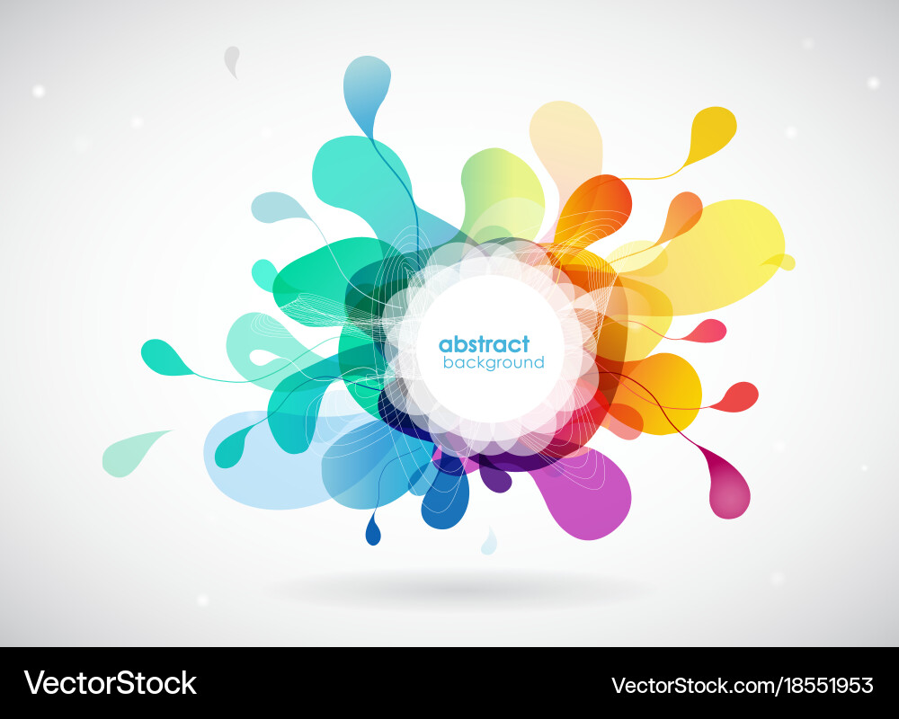 Abstract colored background with different shapes vector image