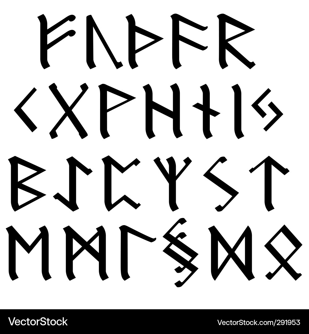 Ancient Runes & Occult Symbolism Vector Image