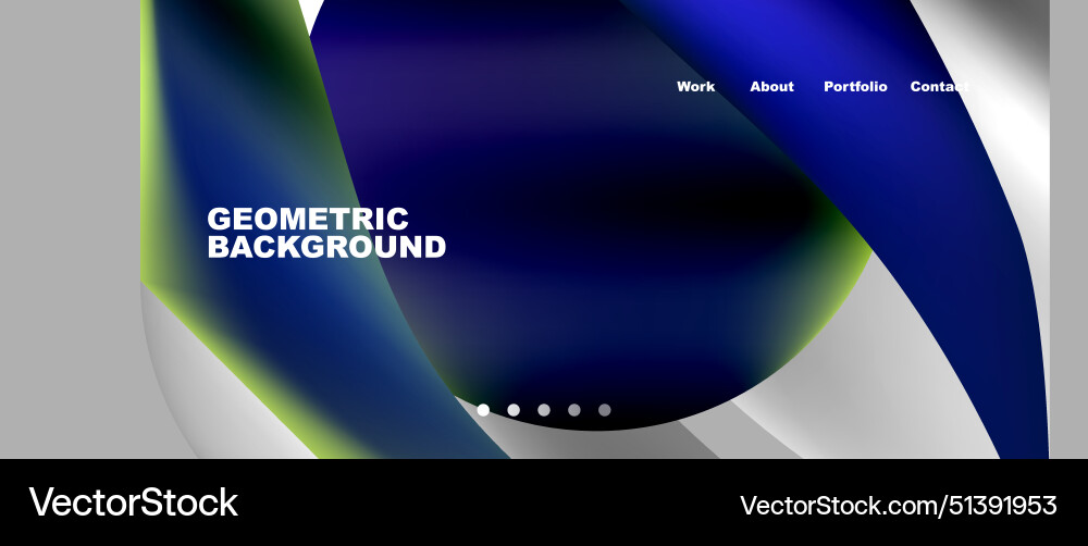 Dynamic flowing shapes concept design composition Vector Image