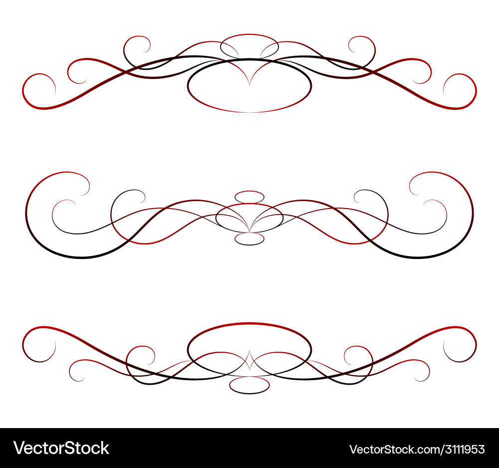 Elegant Calligraphic Elements Set vector image