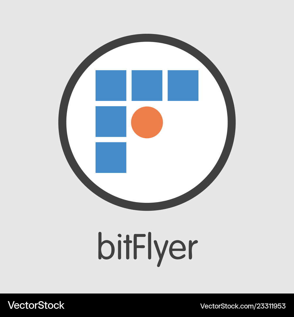 Exchange - bitflyer the crypto coins – Royalty-Free Vector | VectorStock