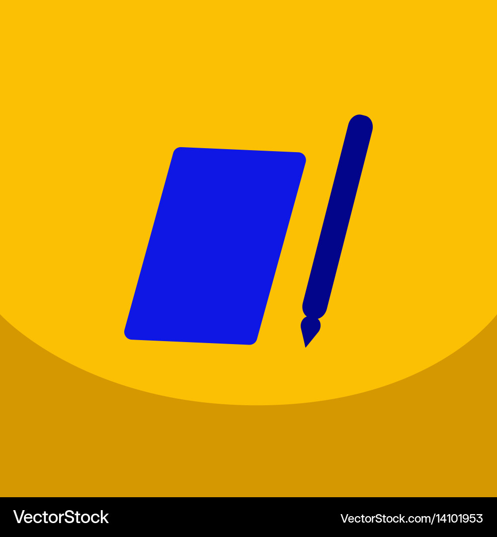 Flat style blank realistic notepad notebook vector image