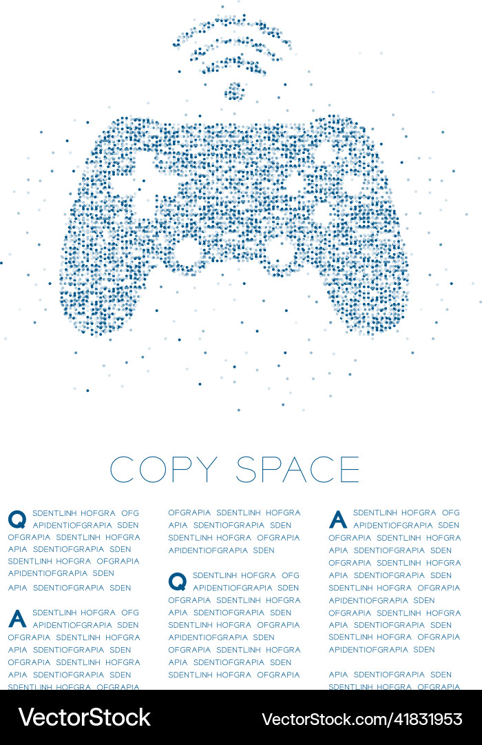 Gamepad or joypad shape particle geometric circle Gamepad or joypad shape particle geometric circle vector image