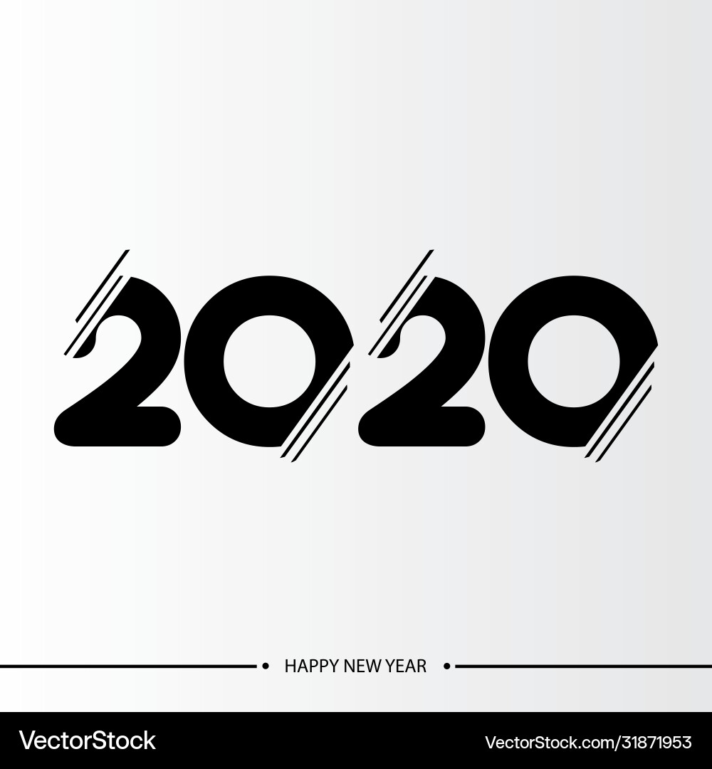 Happy 2020 new year elegant greeting card Happy 2020 new year elegant greeting card vector image