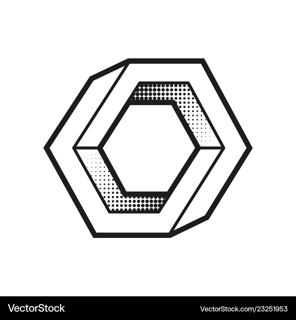 Impossible shape optical web design element line Impossible shape optical web design element line vector image