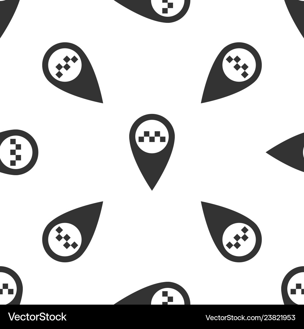Map pointer with taxi icon seamless pattern Map pointer with taxi icon seamless pattern vector image