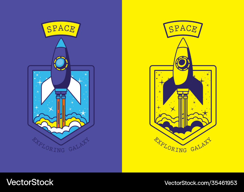 Patch a two spaceship vector image