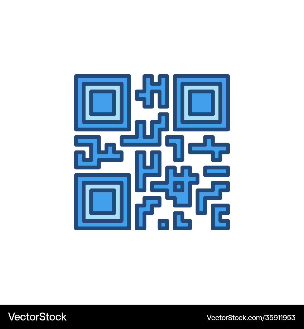 Quick response code qr concept colored icon vector image