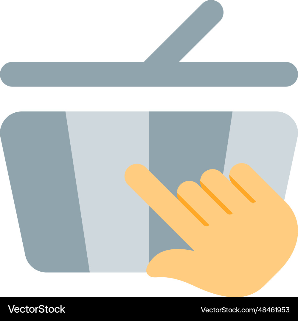 Select and drag basket through the pointer Vector Image
