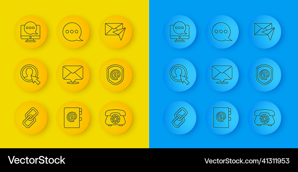 Set line chain link create account screen Set line chain link create account screen vector image