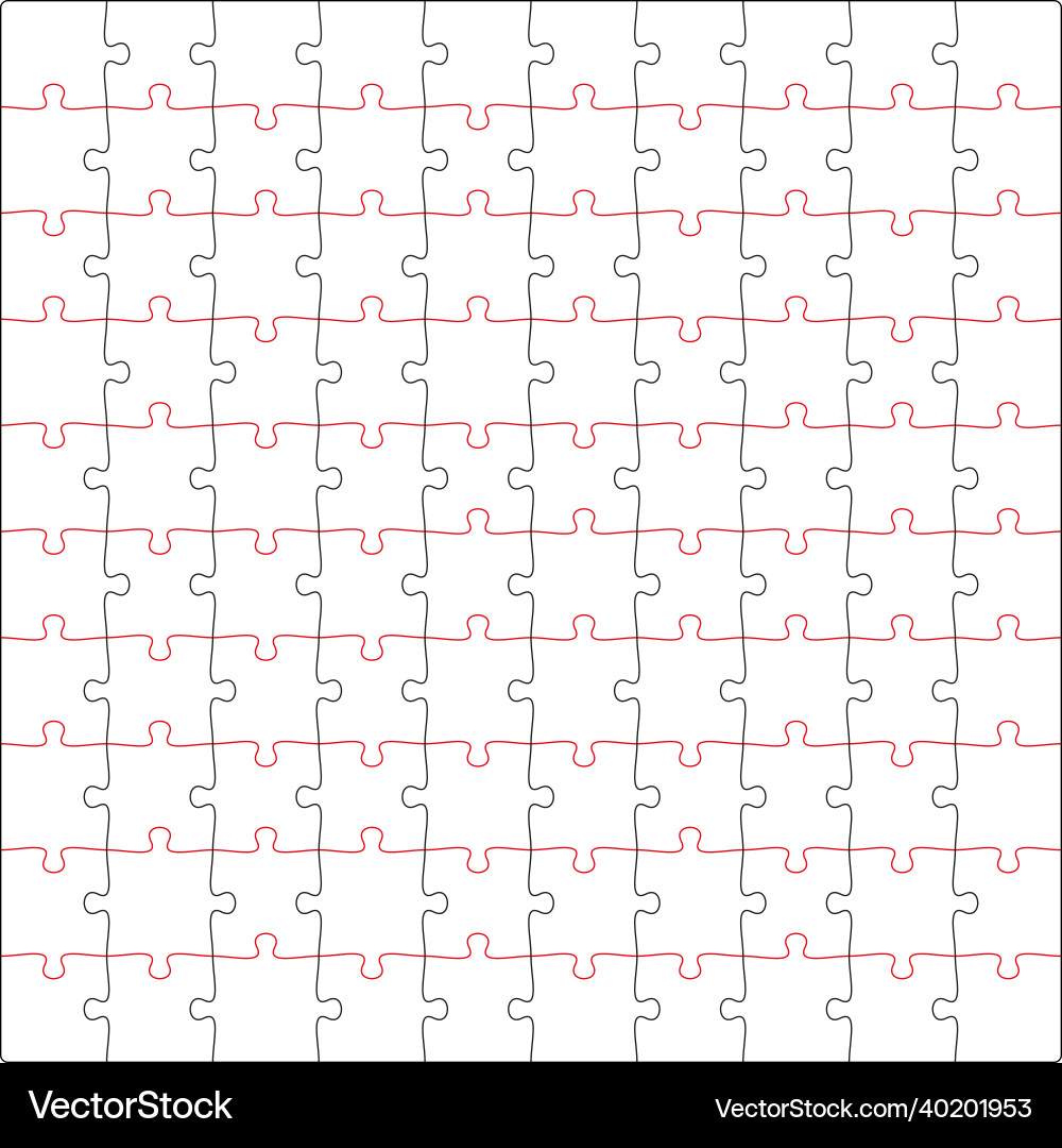 Square puzzle marking in format Vector Image
