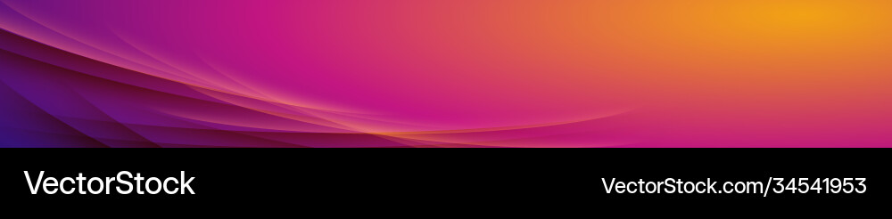 Volumetric lines on a red background - panoramic vector image
