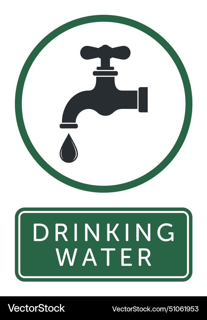 Water tap sign fauced icons drinking Water tap sign fauced icons drinking vector image
