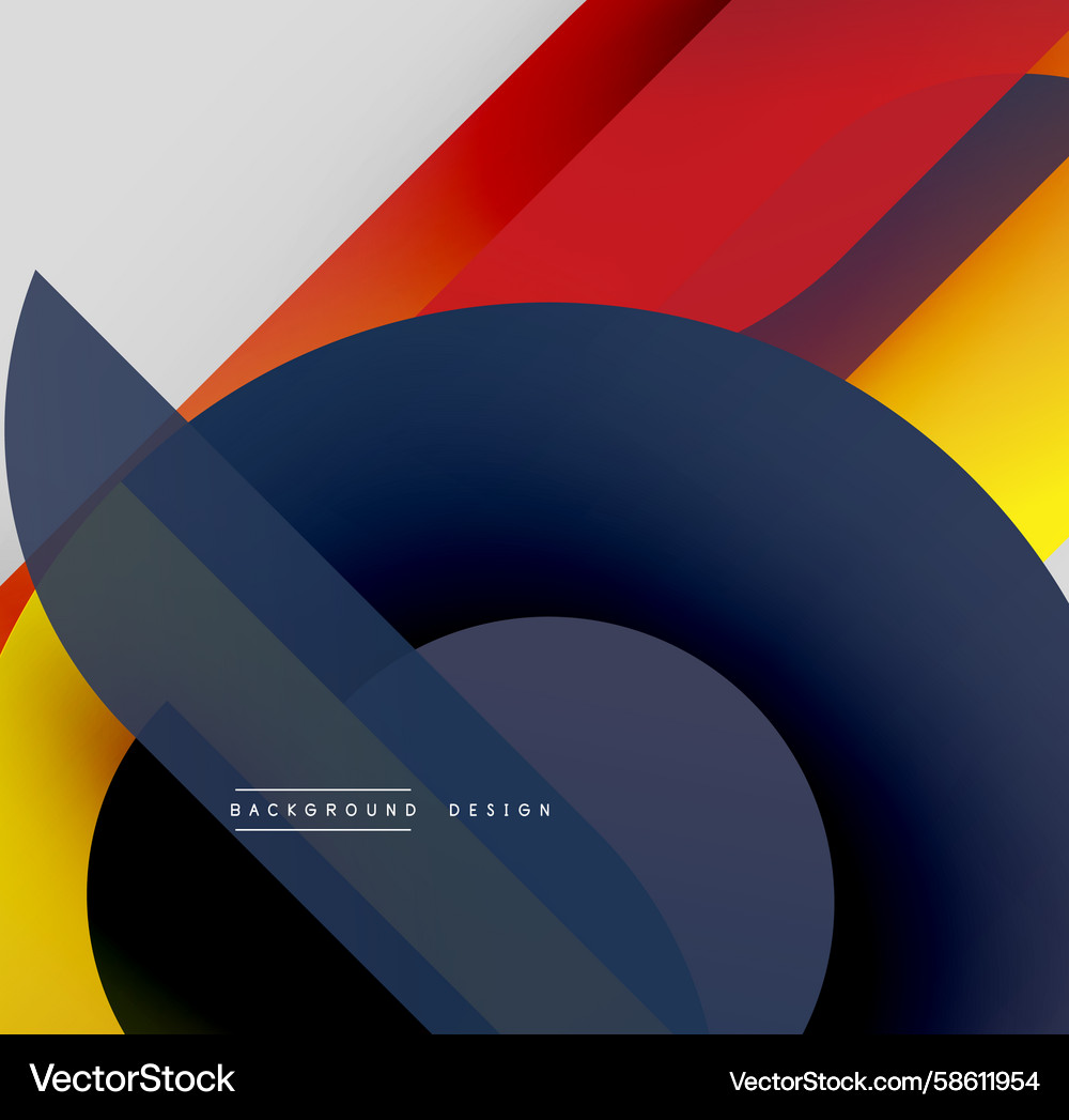 Abstract design features overlapping shapes Vector Image