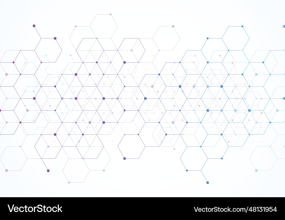 Abstract hexagonal molecular structures Abstract hexagonal molecular structures vector image