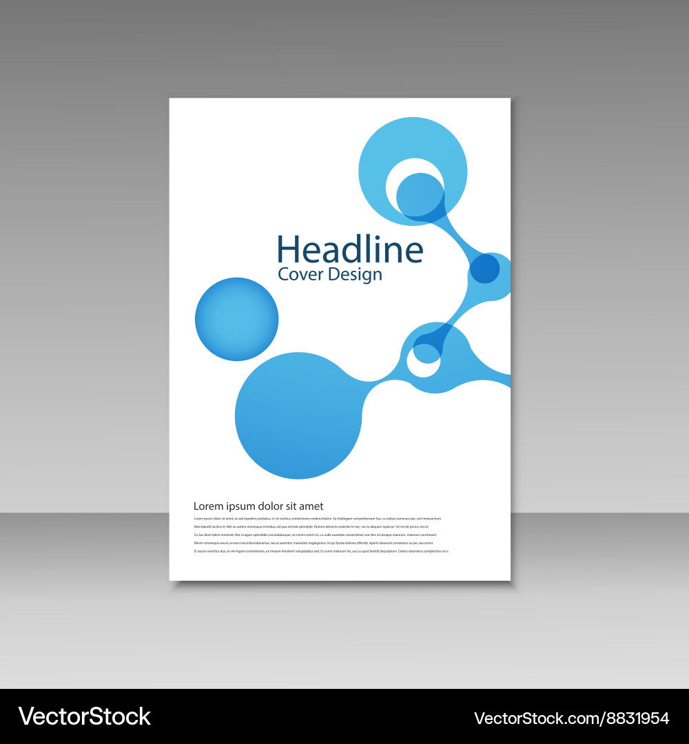 Abstract molecular structure template vector image