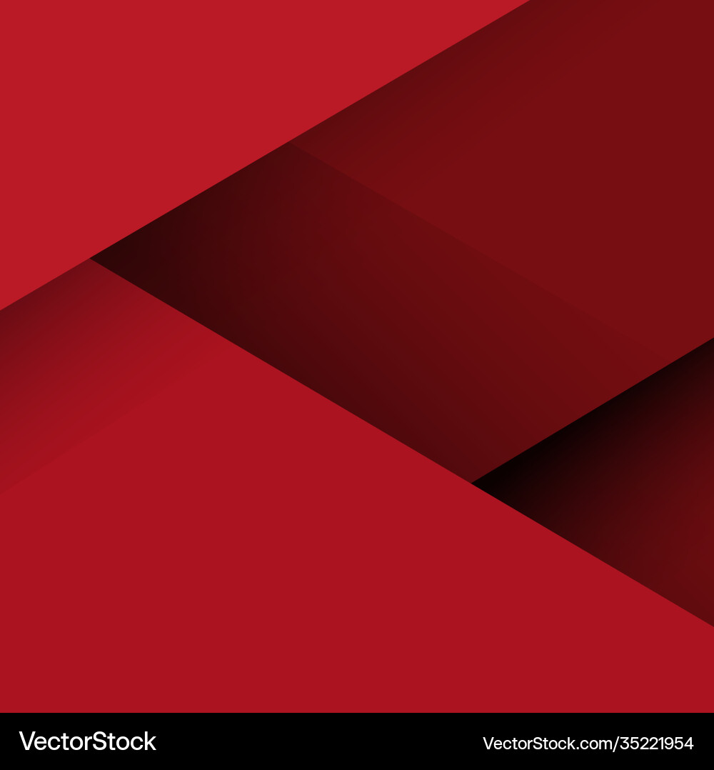 Abstract red background with lines and shadows vector image