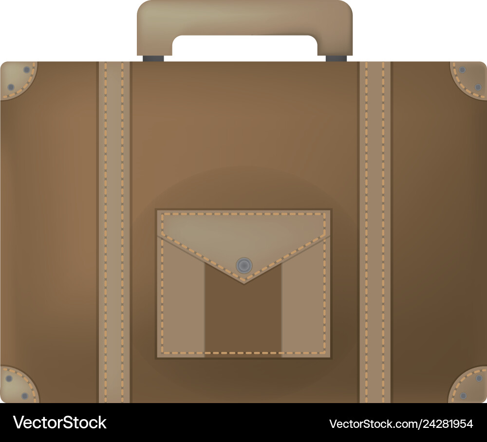 Briefcase object to save document paper vector image
