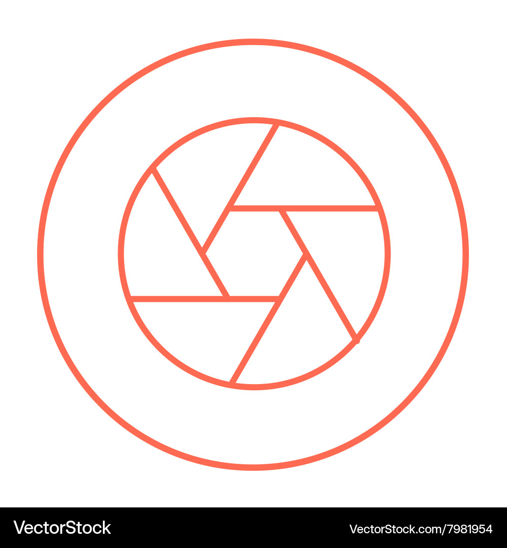 Camera shutter line icon Vector Image