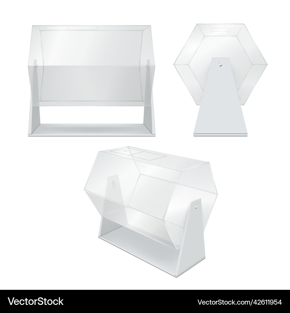 Collection realistic transparent plastic lottery Vector Image