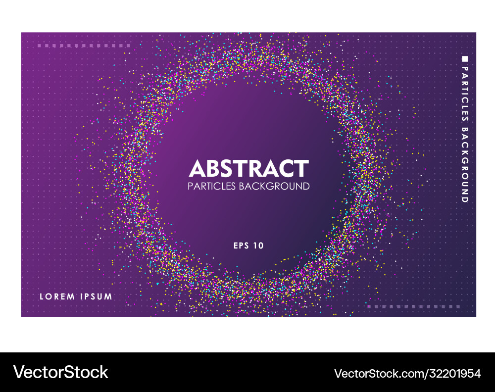Dynamic abstract color particles background Dynamic abstract color particles background vector image