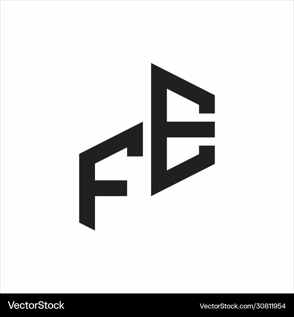Fe initial letters logo monogram with up to down Fe initial letters logo monogram with up to down Vector Image