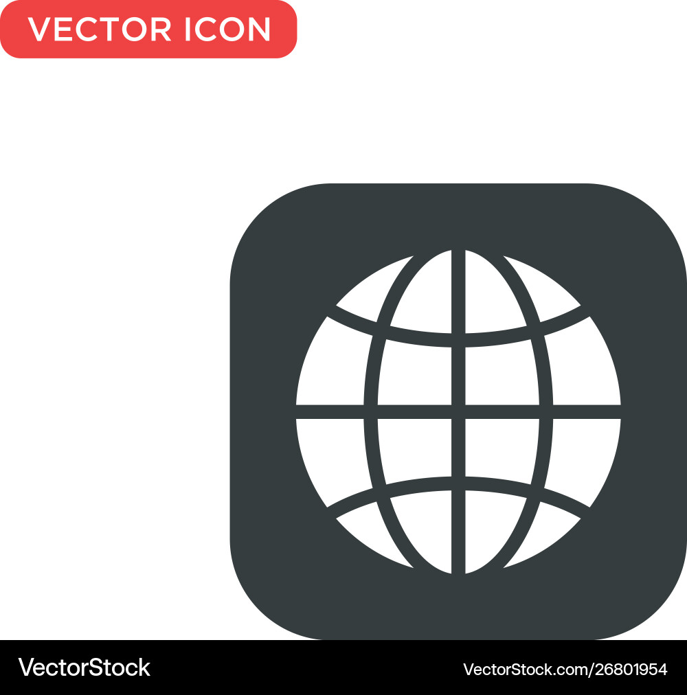 Globe network icon design Globe network icon design vector image