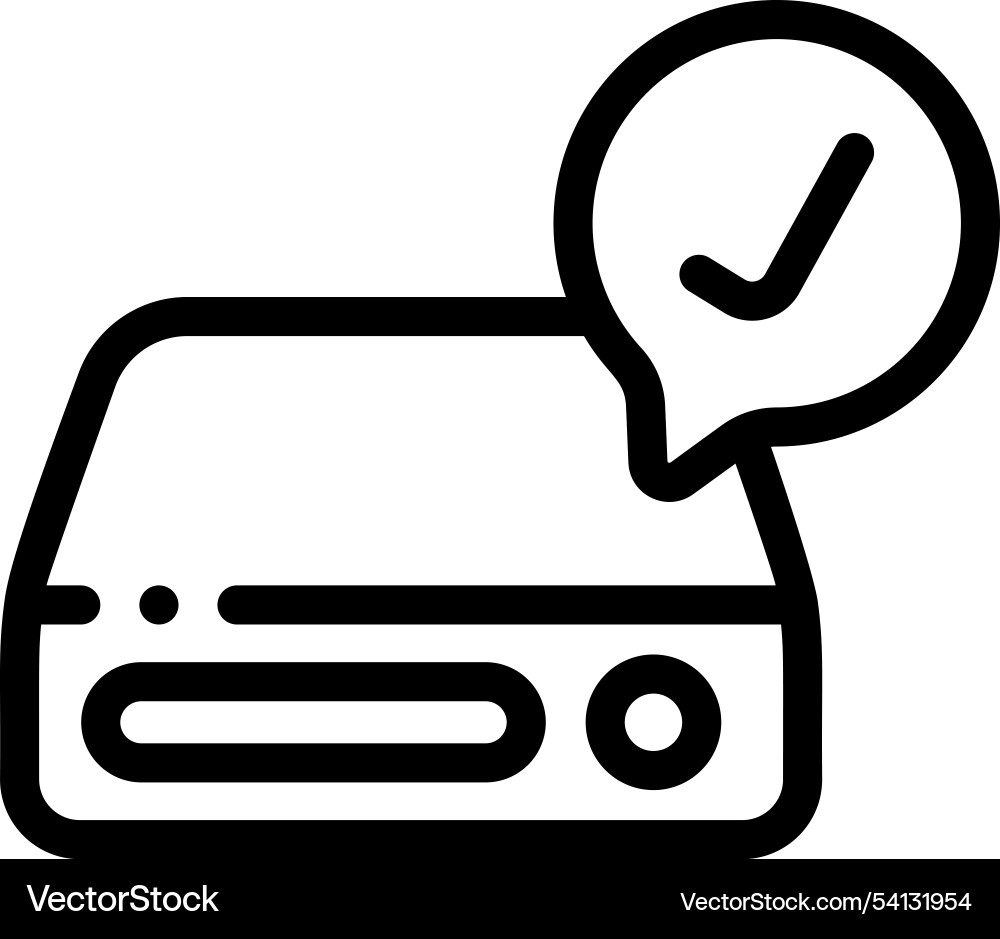 Hardware icon thin linear style design isolated Hardware icon thin linear style design isolated vector image