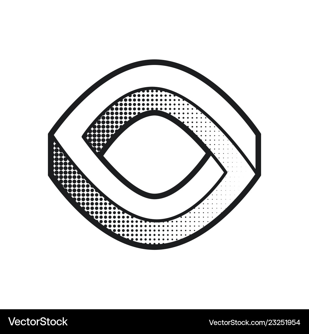 Impossible shape optical web design element line Impossible shape optical web design element line vector image