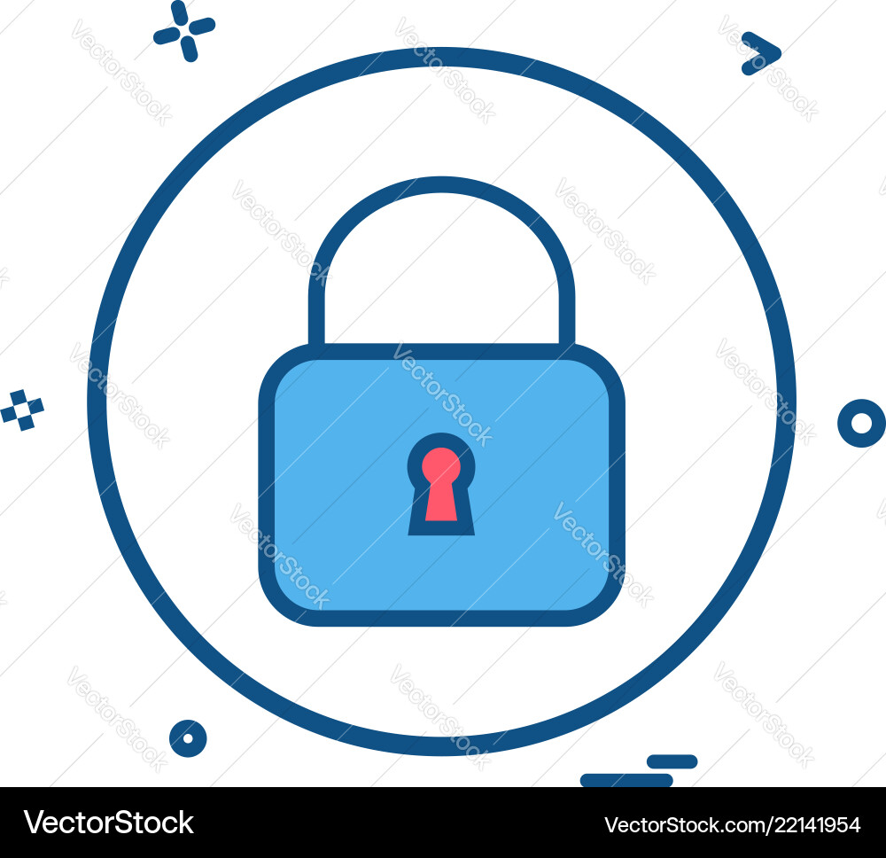 Lock basic icon design Vector Image