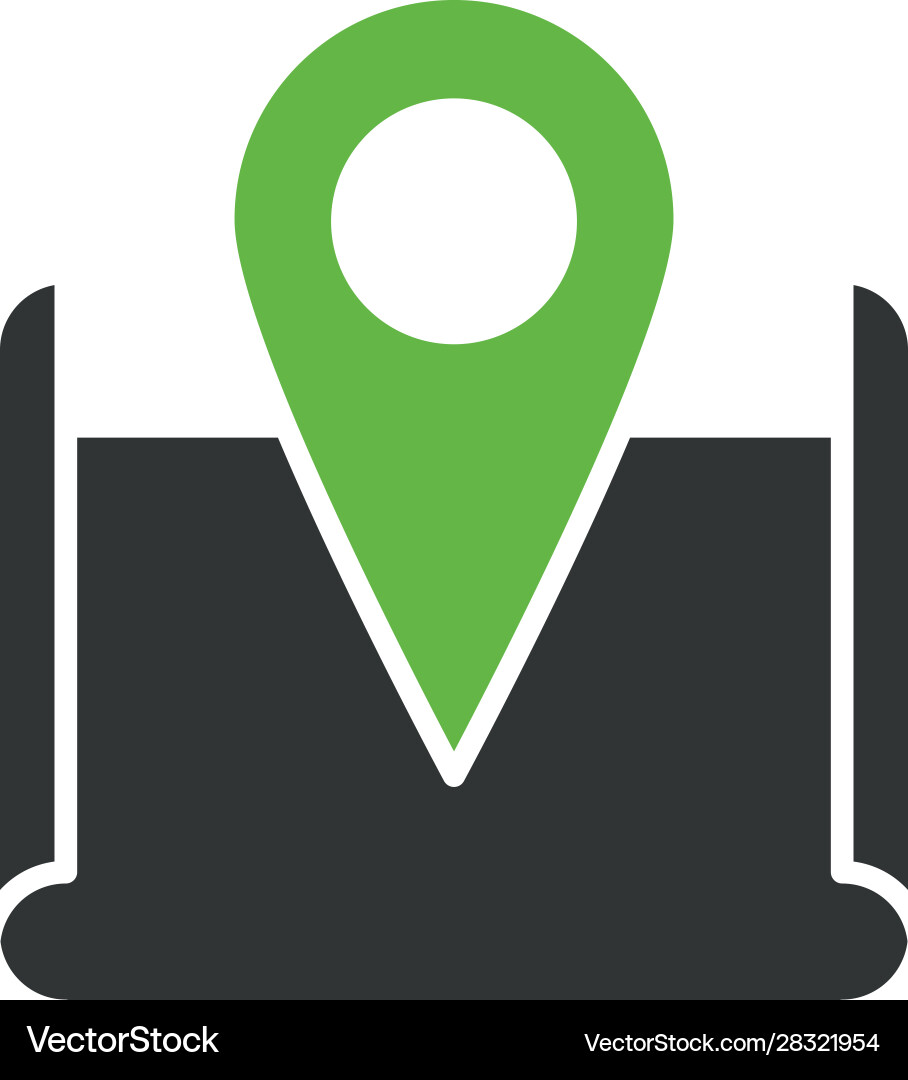 Map paper with pin pointer location Map paper with pin pointer location vector image