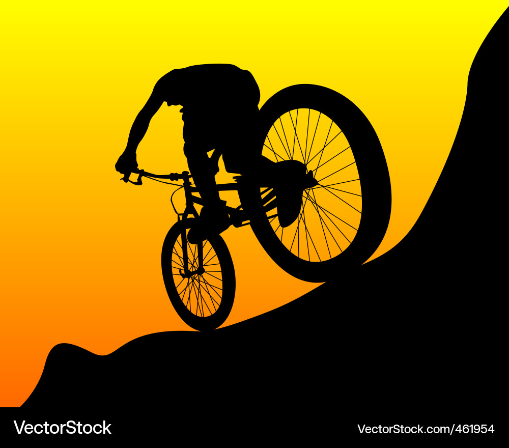 Mountain biker Royalty Free Vector Image - VectorStock