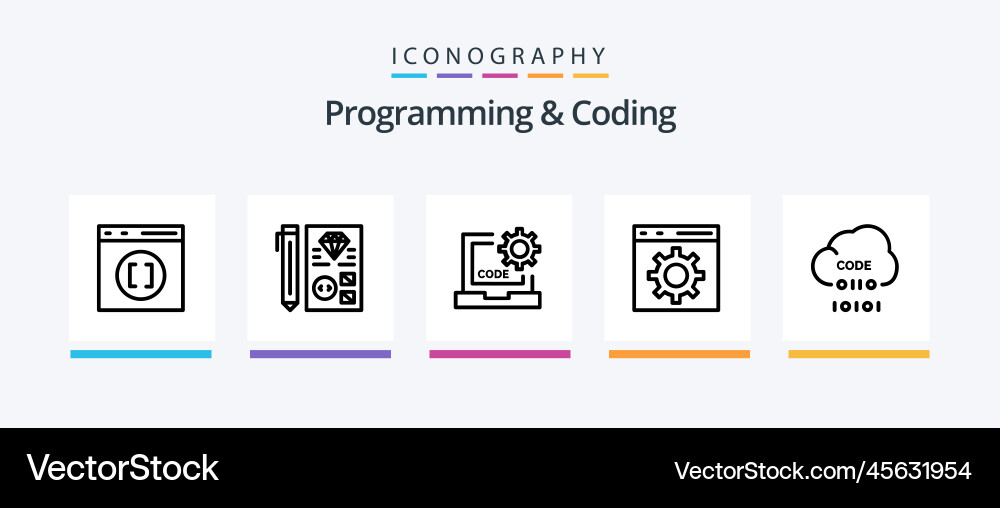 Programmierung und Kodierung Zeile 5 Icon Pack einschließlich Programmierung und Kodierung Zeile 5 Icon Pack einschließlich vektorbild