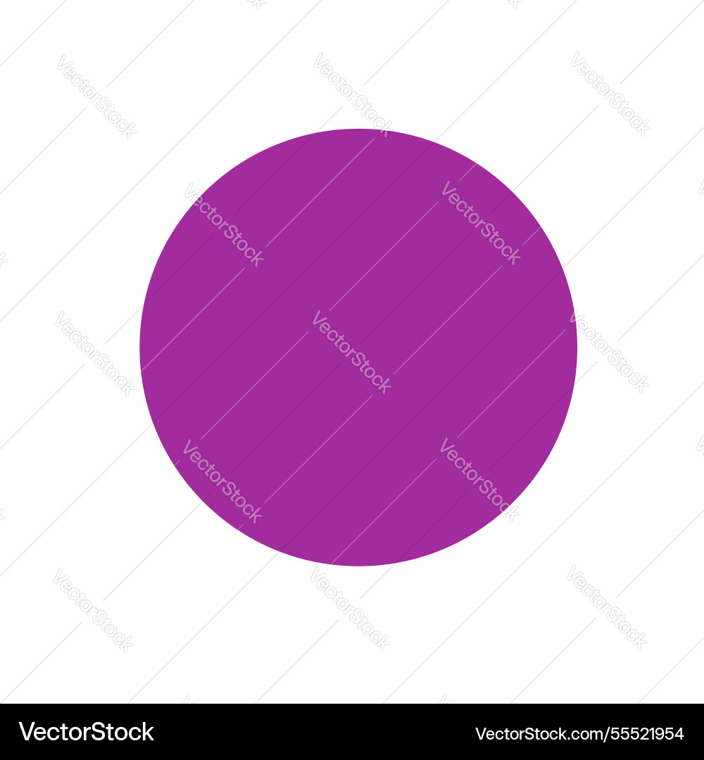 Purple circle basic simple shapes isolated Vector Image