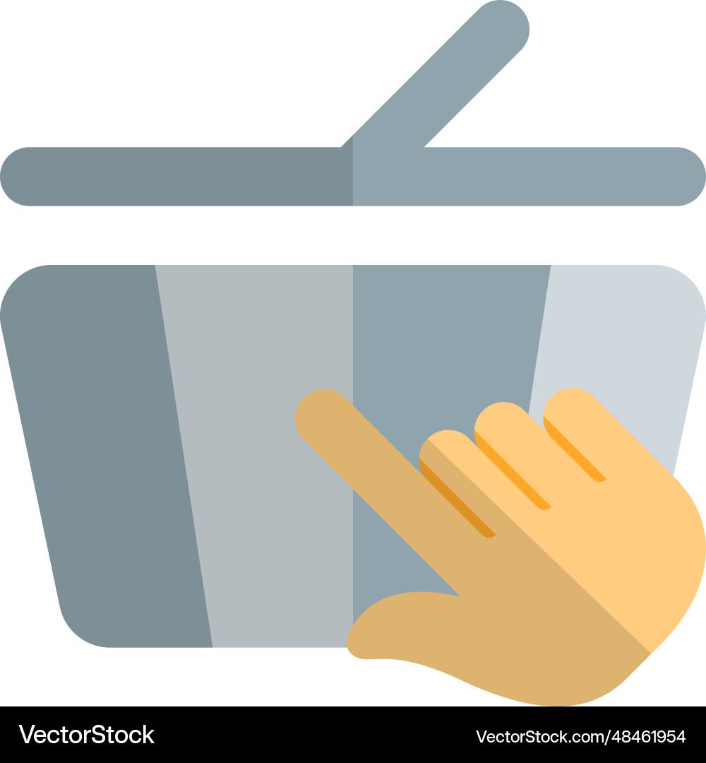 Select and drag basket through the pointer Vector Image