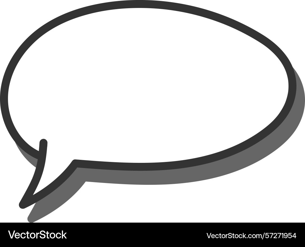 Speech bubble with shadow vector image