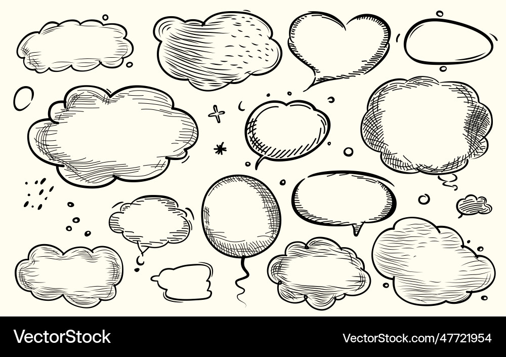 Sticker collection information massage chat Sticker collection information massage chat vector image