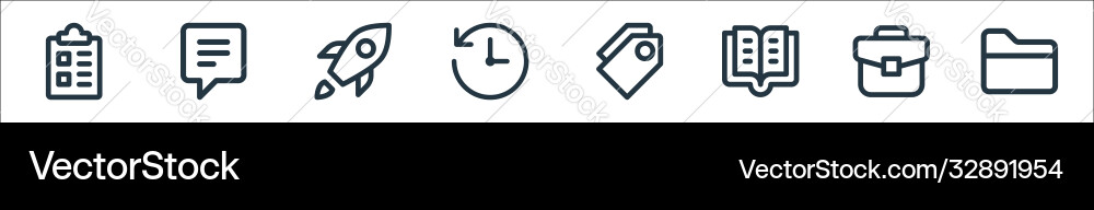User interface line icons linear set quality Vector Image