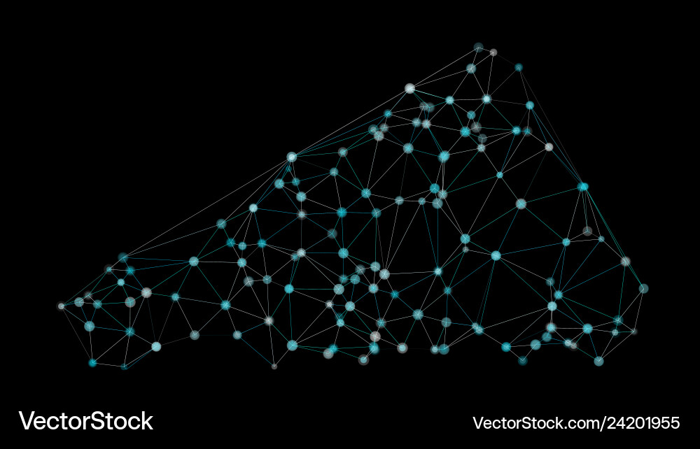 Abstract Futuristic Network Layout Vector Image