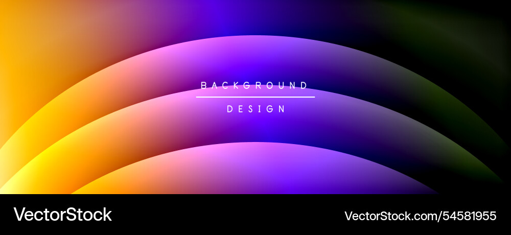 Bright rainbow style color gradient with curve Bright rainbow style color gradient with curve Vector Image