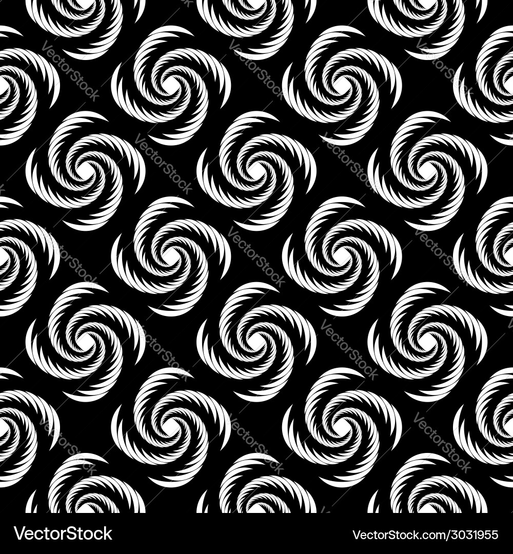 Design seamless monochrome vortex twisting pattern Vector Image