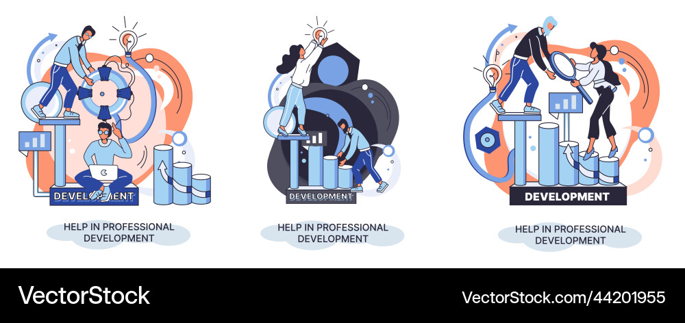 Help in professional development metaphor Help in professional development metaphor vector image