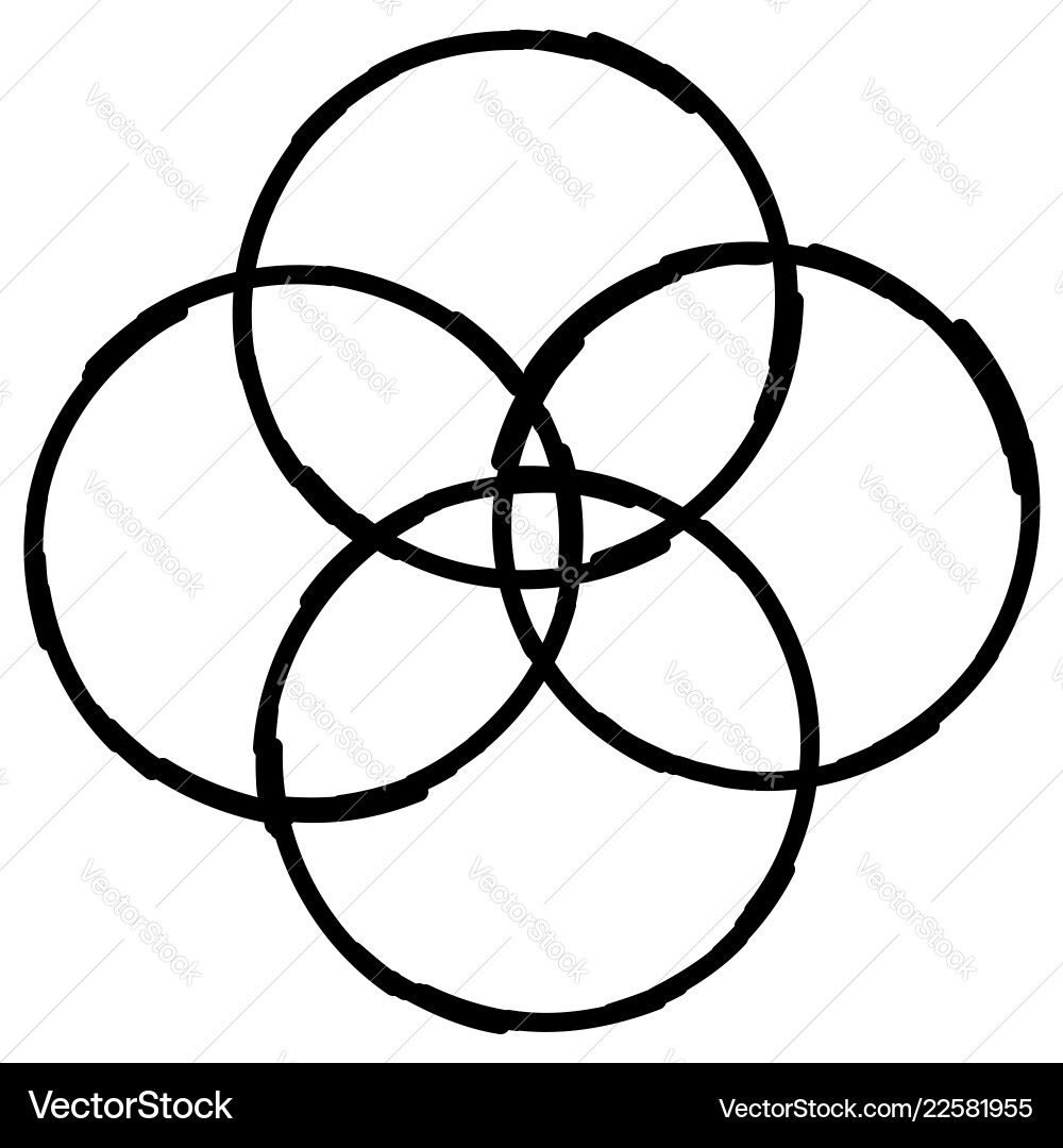 Overlapping basic shapes abstract element Overlapping basic shapes abstract element vector image