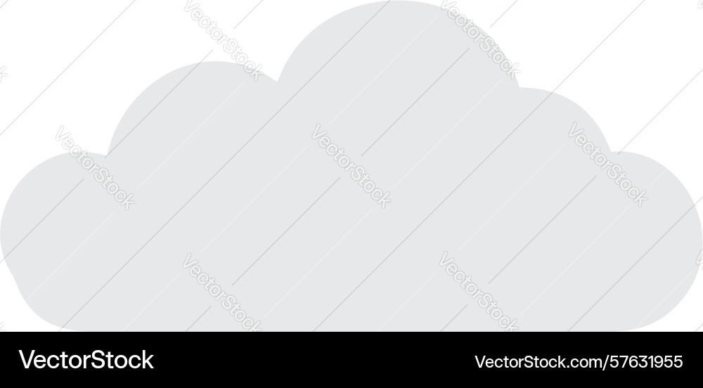 Plain cloud outline basic design element vector image
