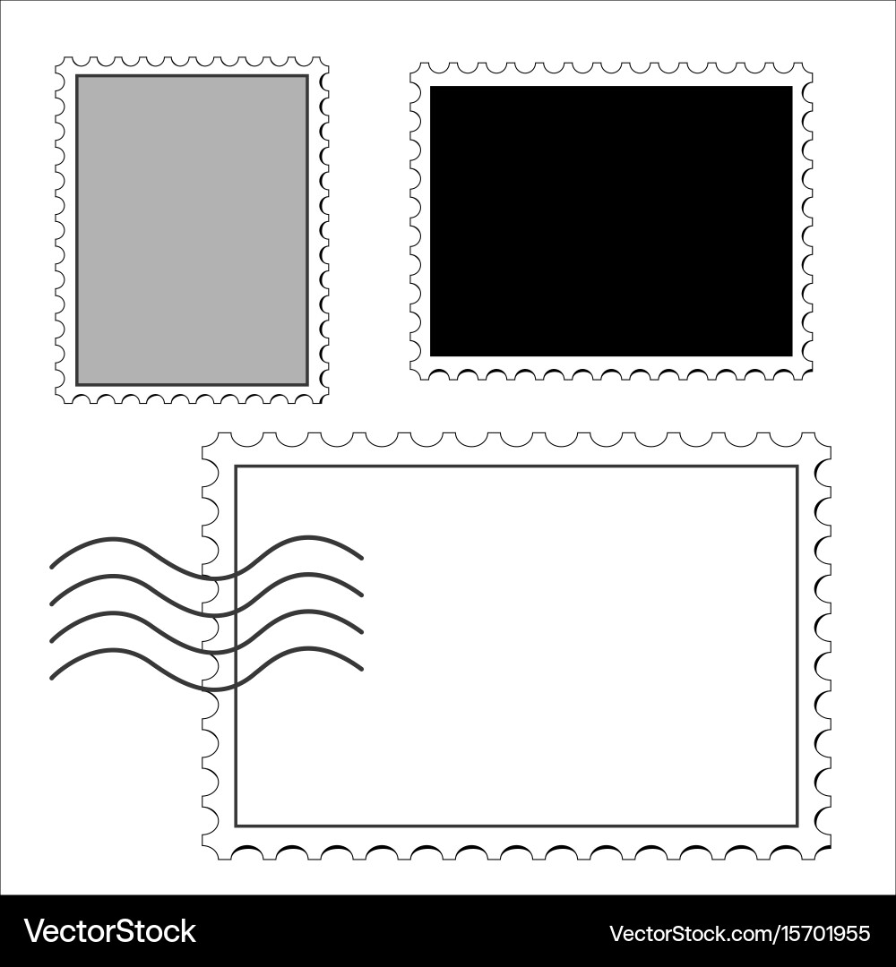 Postage Stamp Collection Vector Image
