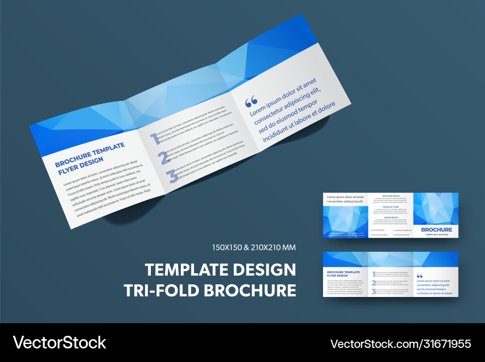 Presentation a square booklet with an abstract vector image
