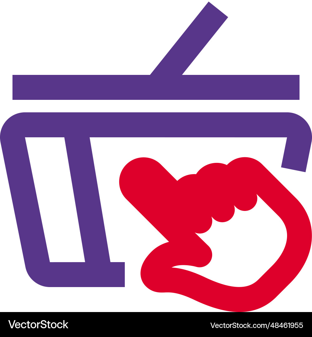 Select and drag basket through the pointer Vector Image